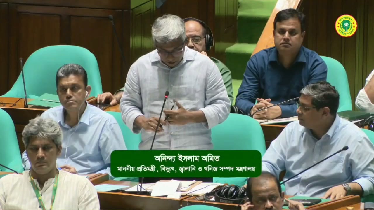 ত্রয়োদশ জাতীয় সংসদের তৃতীয় অধিবেশনে বিদ্যুৎ ও জ্বালানি প্রতিমন্ত্রীর বক্তব্য