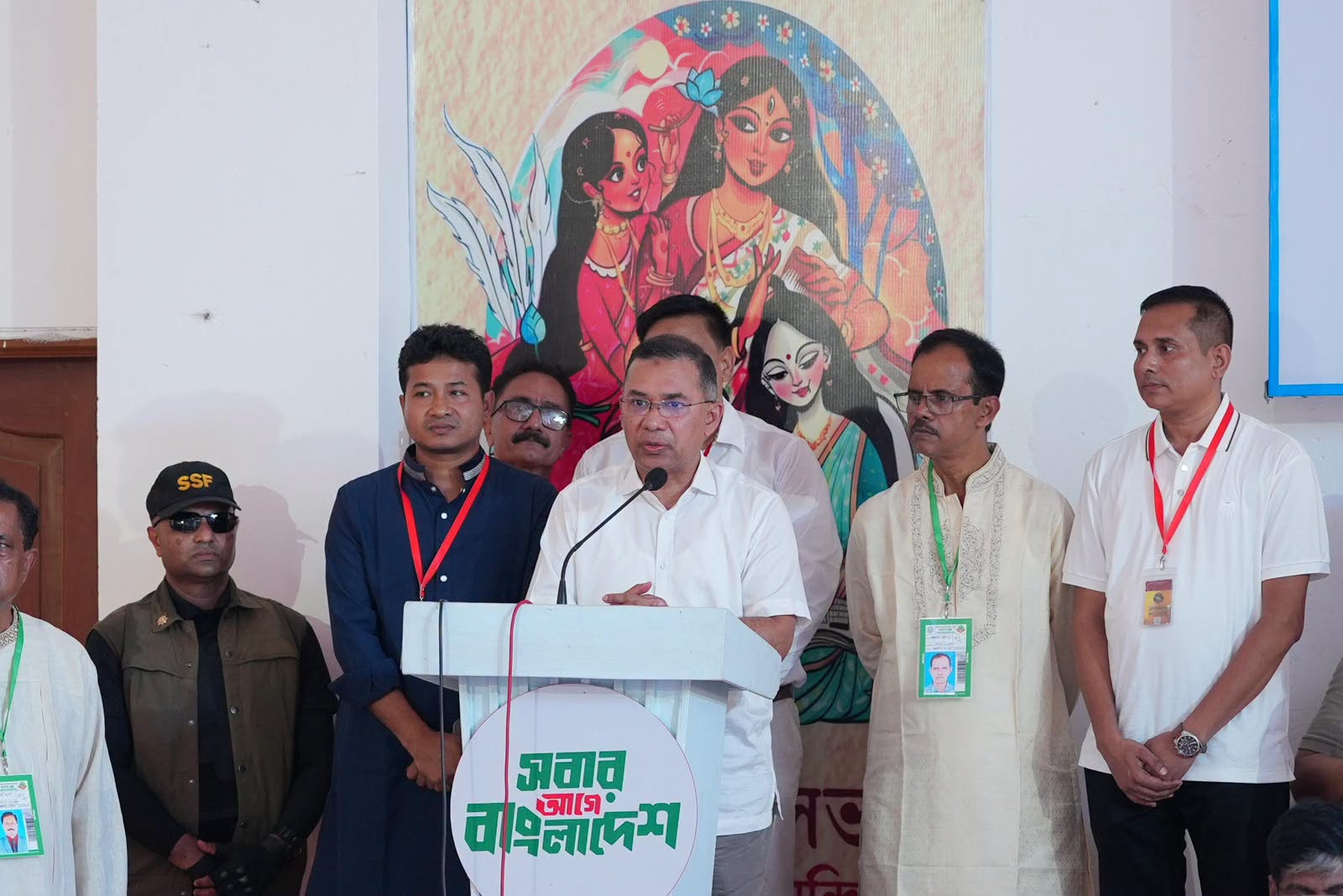 রংপুরে শারদীয় দুর্গাপূজা উপলক্ষে তারেক রহমানের সনাতন ধর্মাবলম্বীদের সঙ্গে শুভেচ্ছা বিনিময়