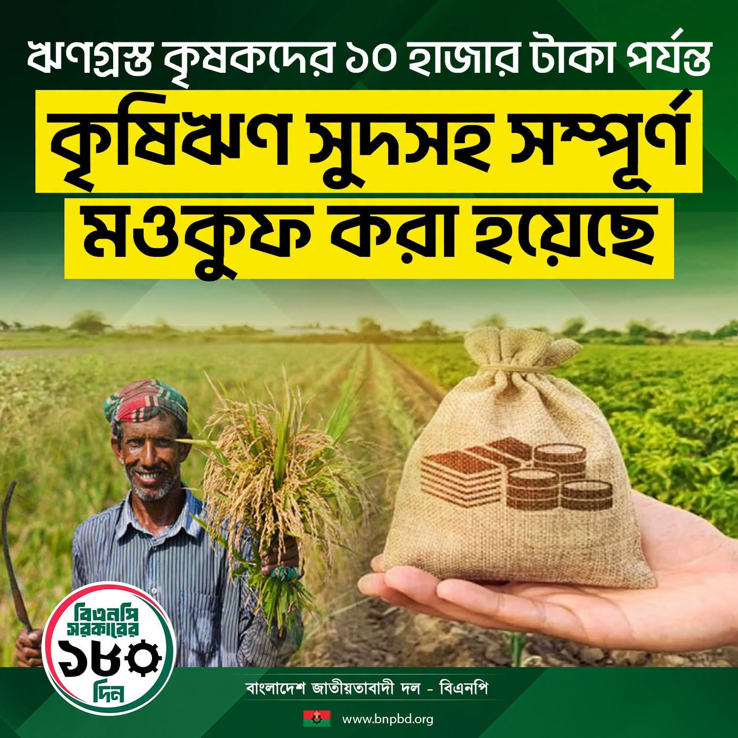 বিএনপি সরকারের ঐতিহাসিক সিদ্ধান্ত: কৃষিঋণ মওকুফে ১২ লাখ কৃষকের মুখে হাসি