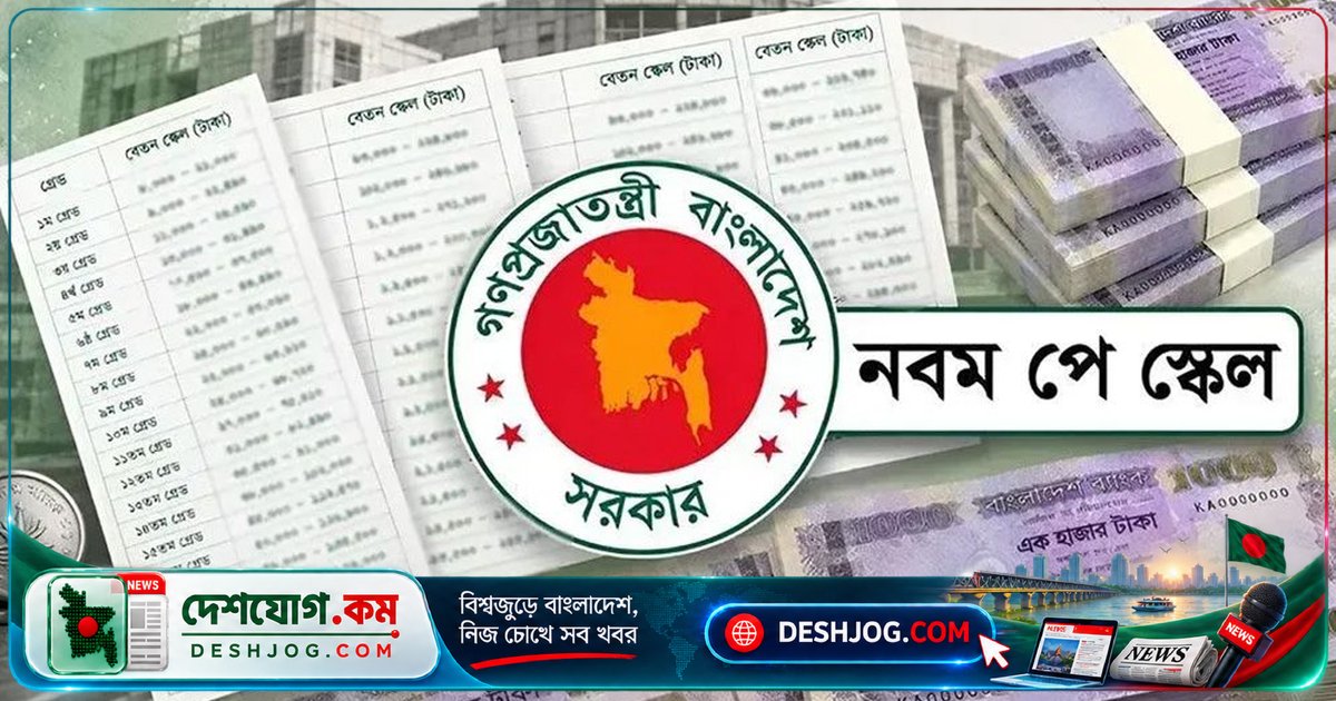 ৯ম পে-স্কেল কার্যকর: সরকারি কর্মকর্তা-কর্মচারীদের বেতন ১৪২% পর্যন্ত বাড়ছে, ২৪ লাখের জন্য ১.৫ লাখ কোটি টাকা খরচ