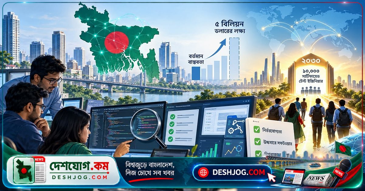 এআই যুগে সফটওয়্যার মান নিশ্চিতকরণে বাংলাদেশের রপ্তানি সুযোগ: কীভাবে ৫০০ কোটি ডলার লক্ষ্য পূরণে সফলতা?