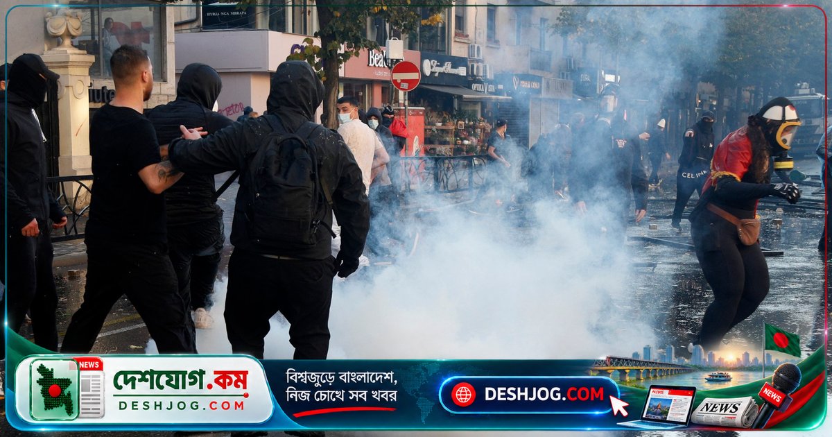 আলবেনিয়ার শিক্ষা মন্ত্রণালয় আক্রমণে ছাত্রদের প্রতিবাদে পুলিশ ছুঁড়ে দিলো গ্যাস ও জলধারা, ২৩ জন গ্রেফতার