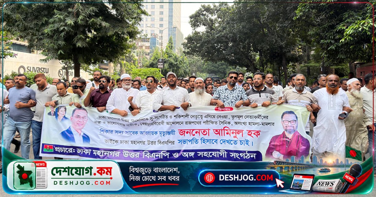 ঢাকা উত্তর বিএনপি: আমিনুল হককে সভাপতি করার দাবিতে মিছিল ও সমাবেশ