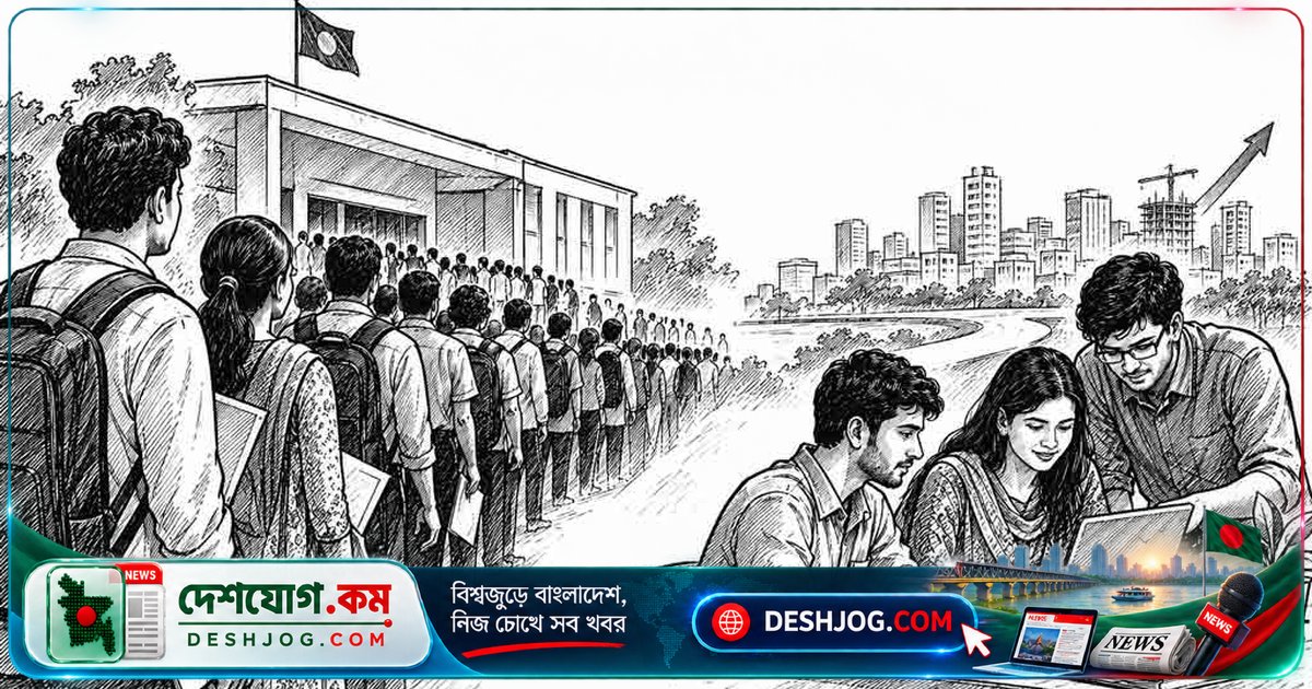 বাংলাদেশে ১ হাজার ৪৮৫ পদের জন্য ২১ লাখের বেশি তরুণ প্রতিযোগিতা: কর্মসংস্থান সংকটের চিত্র