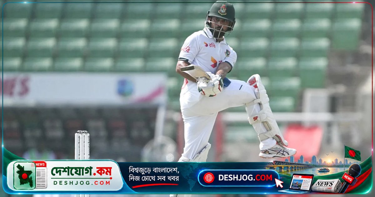 আলোকস্বল্পতা ও ক্রাম্পে বন্ধ খেলায় ২১৩ রানে দাঁড়ায় বাংলাদেশ, সাদমান ৯৯ রানে অপরাজিত