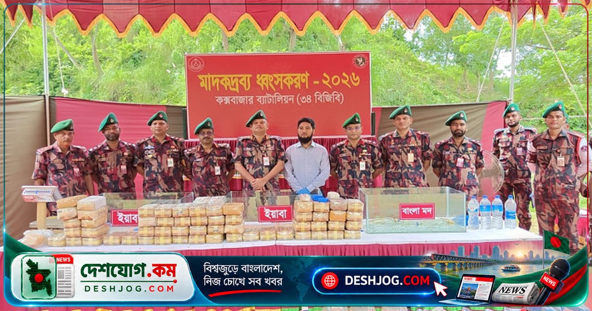 বিজিবি ধ্বংস করে সাড়ে ১৯ কোটি টাকার মাদকদ্রব্য: কক্সবাজার সীমান্তে জব্দ করা ইয়াবা ও মদ