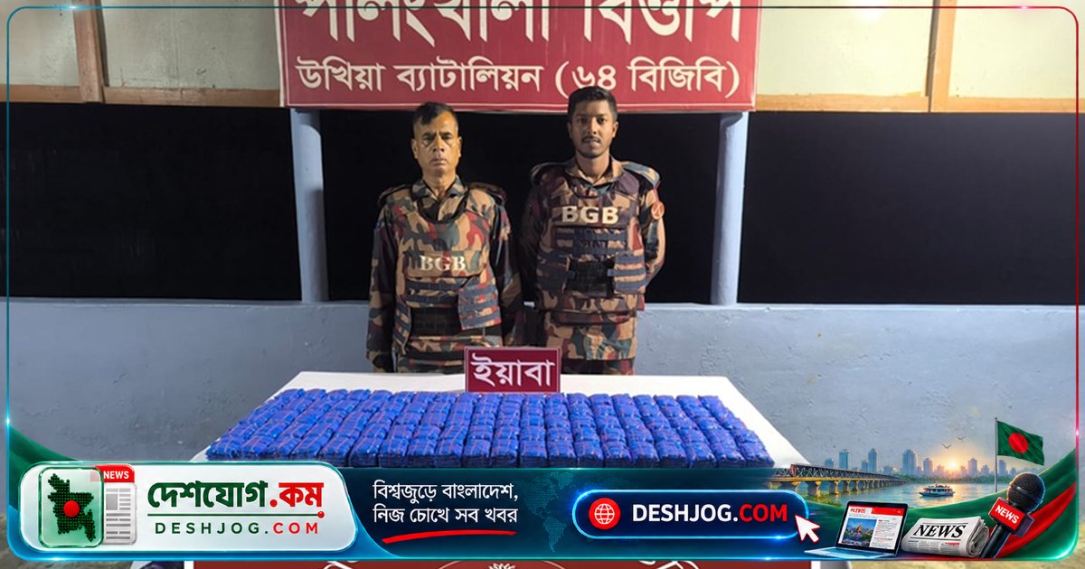 উখিয়ার পালংখালী সীমান্তে বিজিবির অভিযানে দুই লাখ ইয়াবা জব্দ, মূল্য ছয় কোটি টাকা