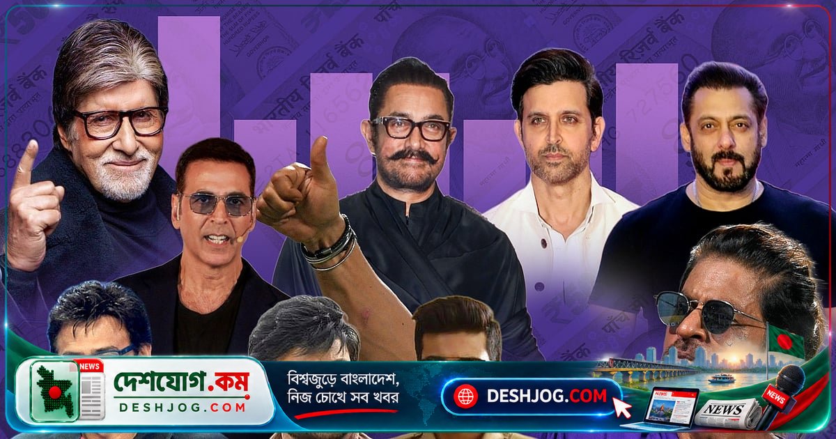 বলিউডের শাহরুখ খান ১০ হাজার কোটি রুপির সম্পদে শীর্ষে, অন্য তারকাদের সম্পদ কত?