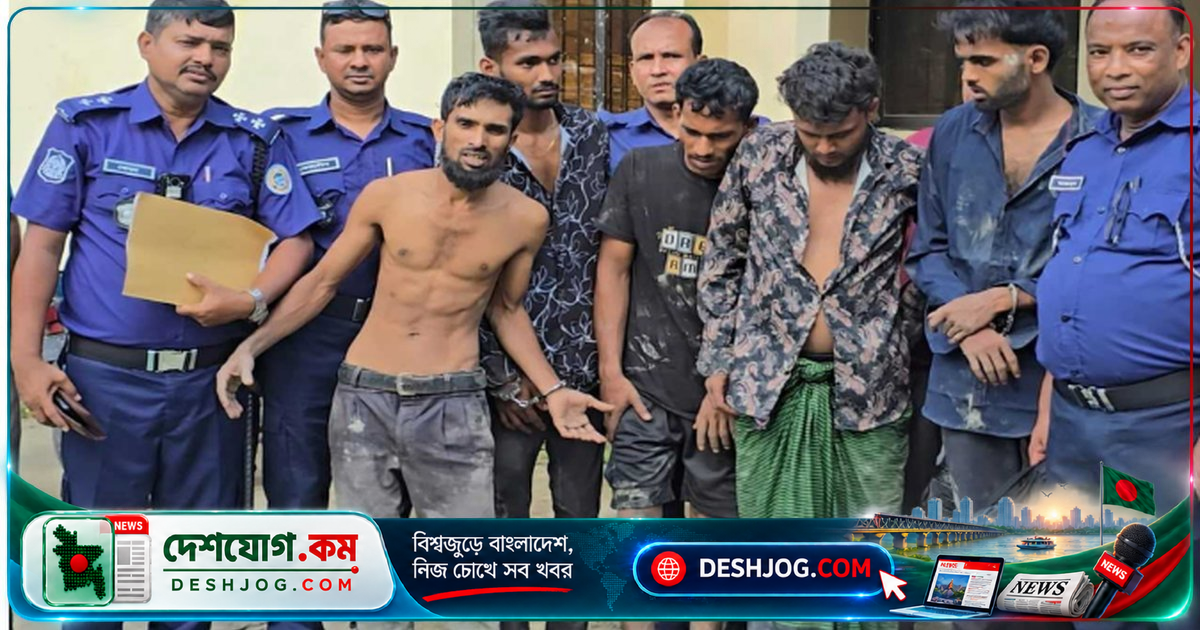 বরগুনায় বিদেশি পিস্তলসহ পাঁচ যুবক গ্রেফতার, তল্লাশিতে উদ্ধার চার রাউন্ড গুলি
