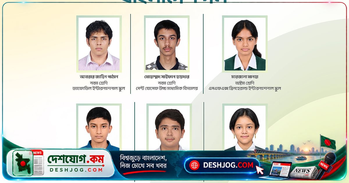 বুলগেরিয়ার সোফিয়ায় ২৩তম আন্তর্জাতিক জুনিয়র সায়েন্স অলিম্পিয়াডে বাংলাদেশের ৬ সদস্যের চূড়ান্ত দল ঘোষণা