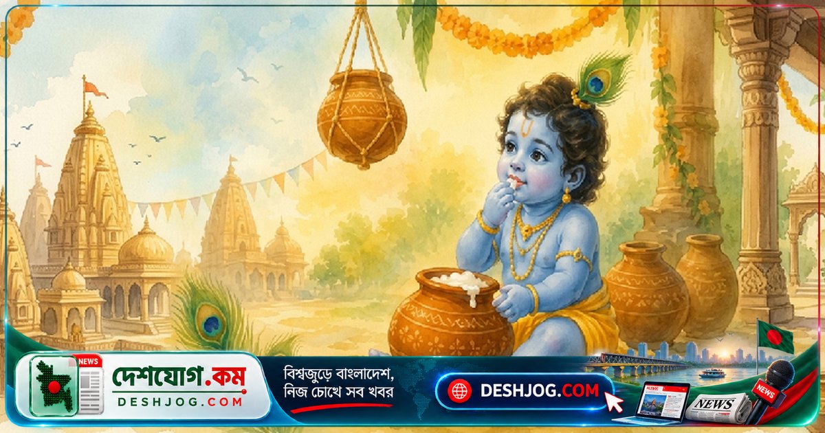 ভগবান শ্রীকৃষ্ণের আবির্ভাবের মহিমা ও তাঁর জীবনকথার তাৎপর্য উদ্‌যাপন করলেন সনাতন ধর্মাবলম্বীরা