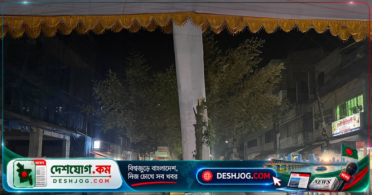 চাঁপাইনবাবগঞ্জে বকুলগাছের ডালপালা কেটে তোরণ নির্মাণে বিতর্ক: জামায়াত এমপি আমির হামজার মাহফিলে ক্ষোভের সৃষ্টি