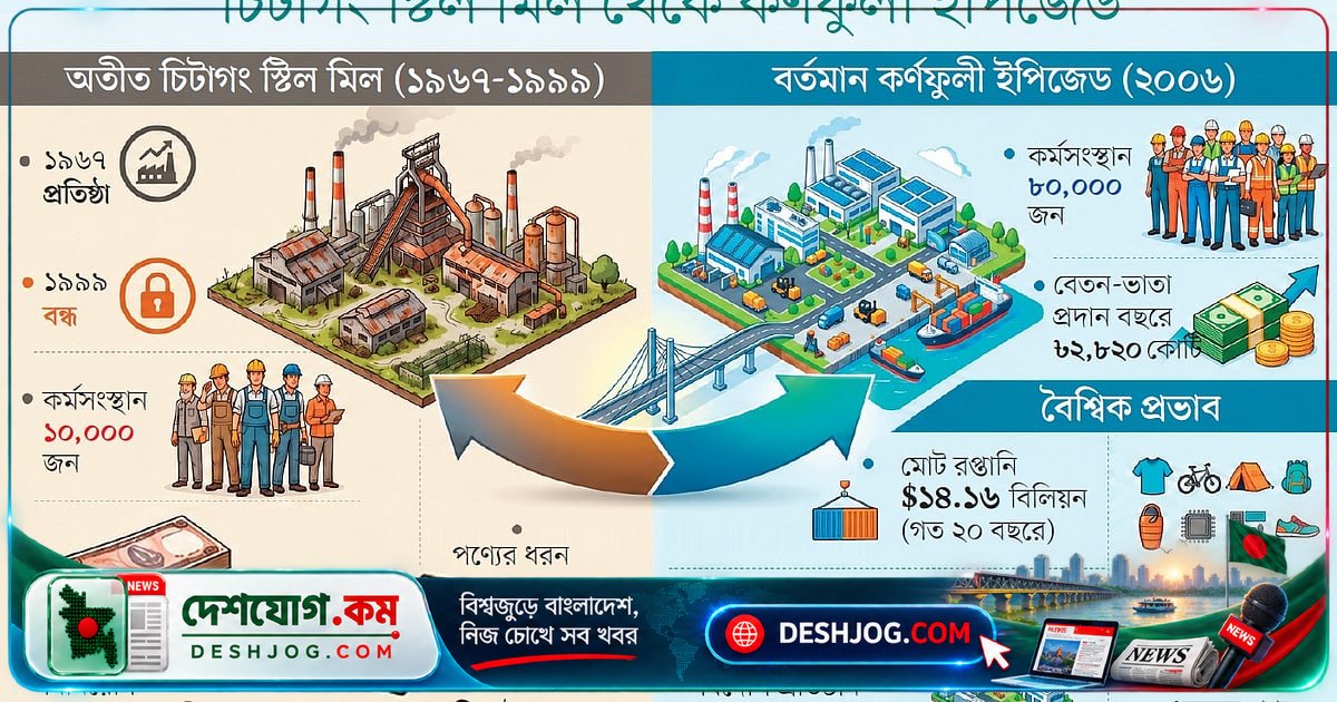 চট্টগ্রামের ধ্বংসপ্রাপ্ত স্টিল মিল থেকে রপ্তানি শিল্পকেন্দ্রে রূপান্তর: ৮০ দেশে পণ্য রপ্তানি