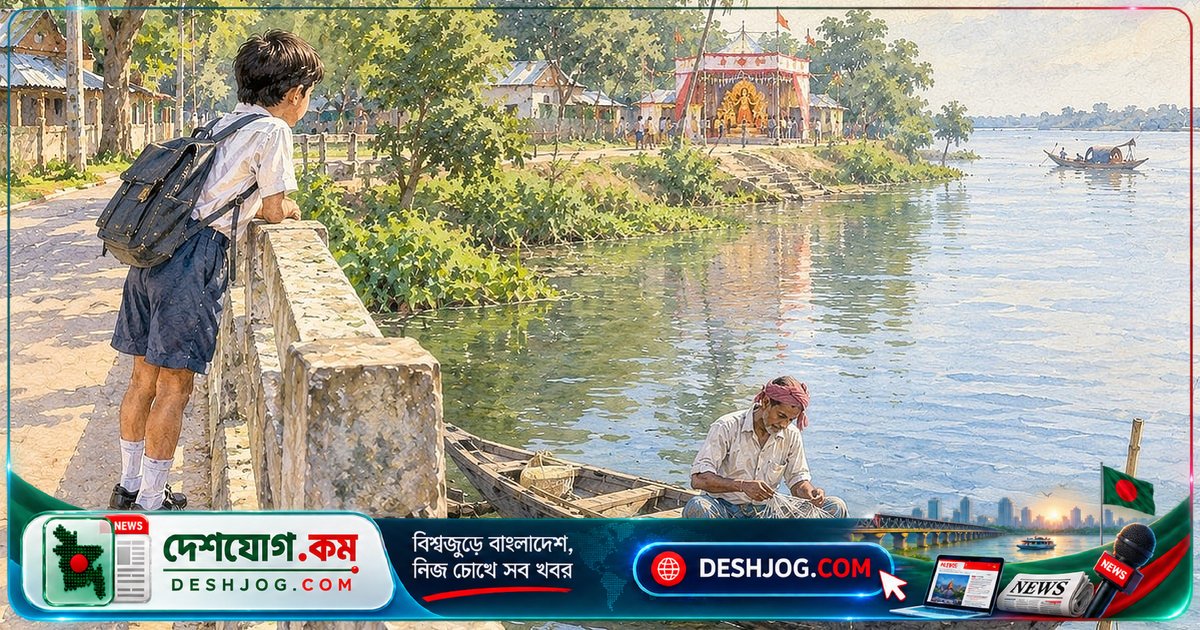 পাথরঘাটার খালপাড়ে শিশুকালের দুর্গোৎসবের স্মৃতি: কাশফুলের আনন্দময় যাত্রা