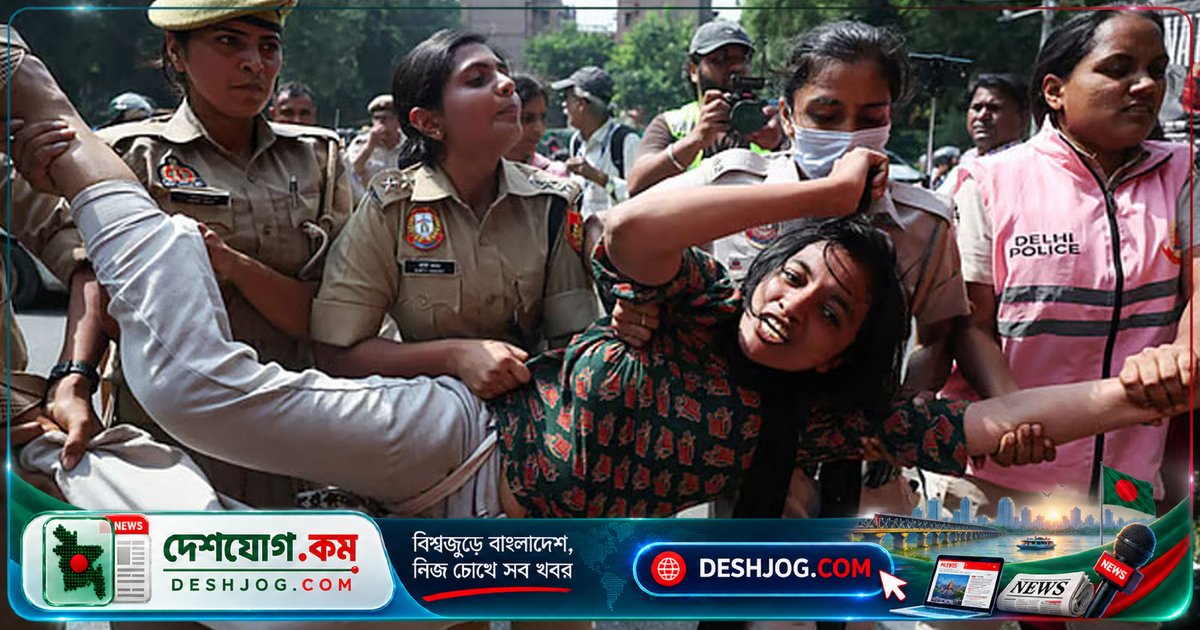 দিল্লির রাজনৈতিক উত্তেজনা: নির্বাচন কমিশনার পদত্যাগের দাবিতে বিক্ষোভে পুলিশের কড়াকড়ি ও নেতাদের আটক