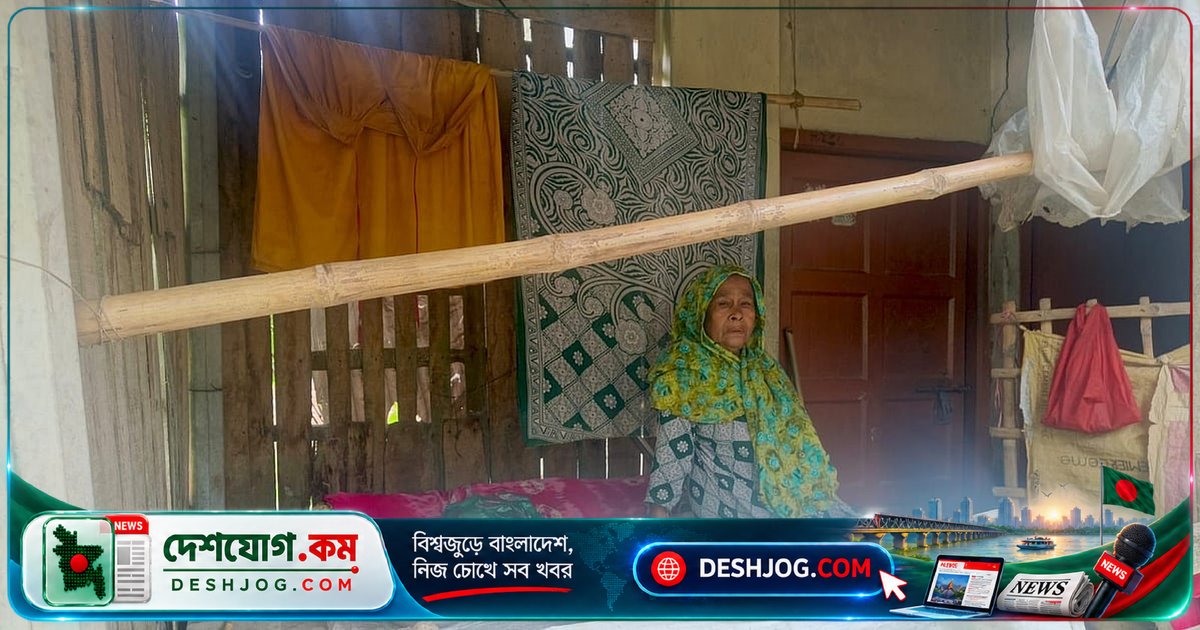 জরাজীর্ণ ঘরে একাকী বৃদ্ধা মা, দুই ছেলের আলাদা সংসারে স্থান নেই