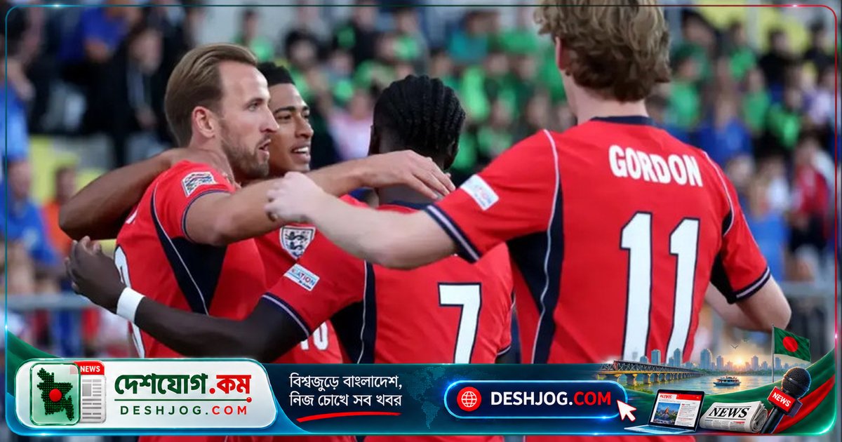 ইংল্যান্ডের ইতিহাসে অন্যতম একপেশে জয়: ক্রোয়েশিয়া ৭-০ হারায় স্বাগতিক মাঠে