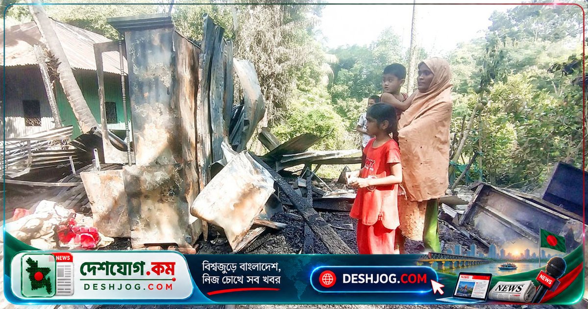 ফরিদগঞ্জে অগ্নিকাণ্ডে পুড়ে ছাই নতুন বাড়ি: দু’সন্তানের সাথে পপি বাঁচতে কোথায়?