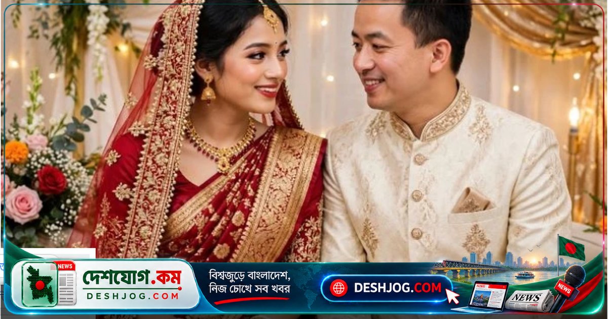 ফরিদপুরের কলেজছাত্রী চীনা যুবকের সঙ্গে বিয়ে করে চলে গেলেন দুজনই চীন