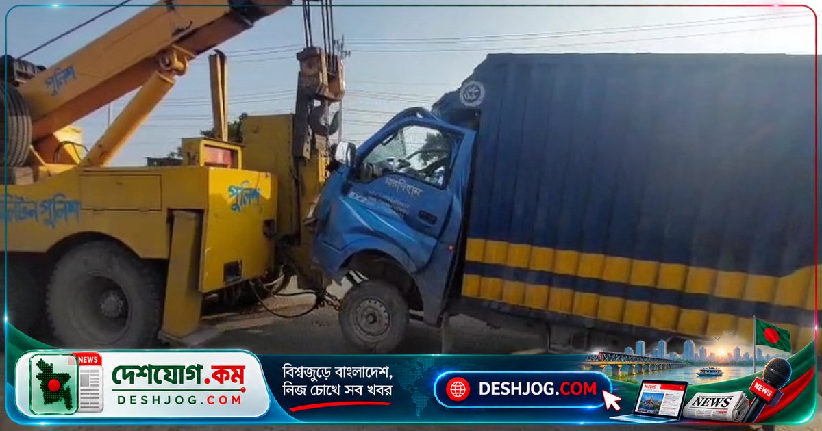 গাজীপুরের কড্ডা এলাকায় পিকআপের ধাক্কায় ট্রাক চালক মারা যান, হেলপার আহত
