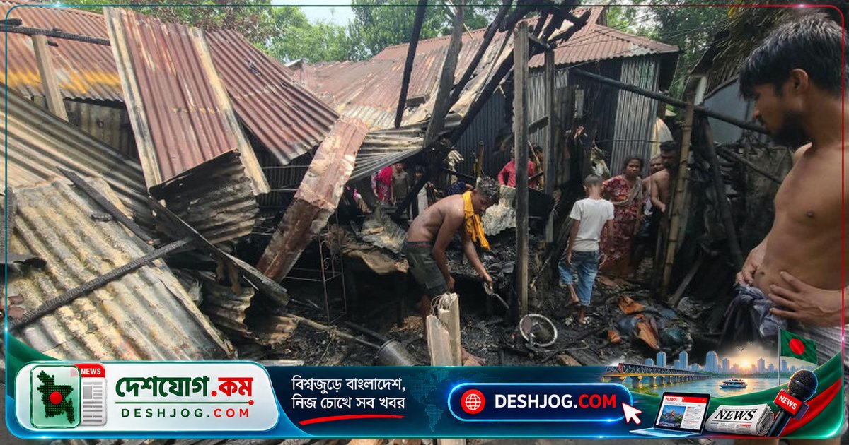 গাজীপুরের শ্রীপুরে রান্নাঘর আগুনে পাঁচ ঘর পুড়ে যাওয়ায় ছাত্রীর পড়াশোনার স্বপ্ন ধ্বংস