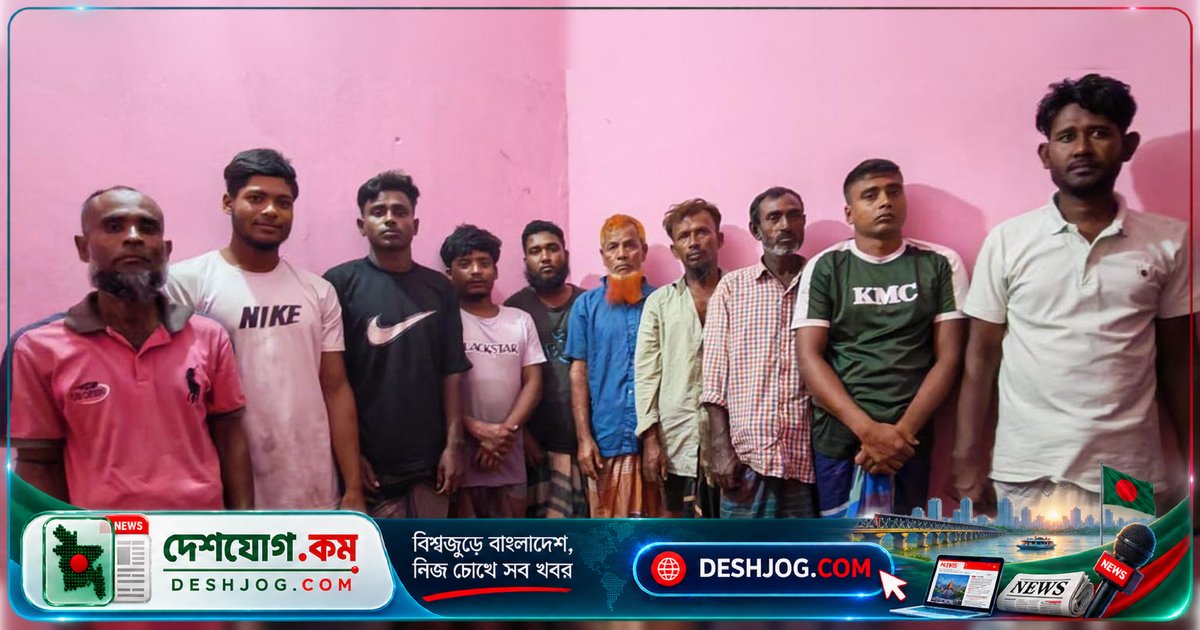 বরিশালের হিজলায় মেঘনা নদীতে নিষিদ্ধ ইলিশ শিকারে ১৭ জন জেলে আটক, জব্দ ৬১ হাজার মিটার জাল