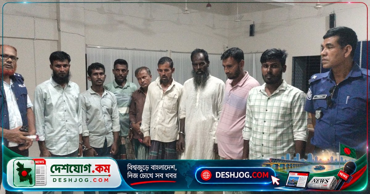 তেঁতুলিয়া নদীর নিষেধাজ্ঞা লঙ্ঘন করে ইলিশ শিকার: ৮ জেলার কারাদণ্ড ও জাল জব্দ