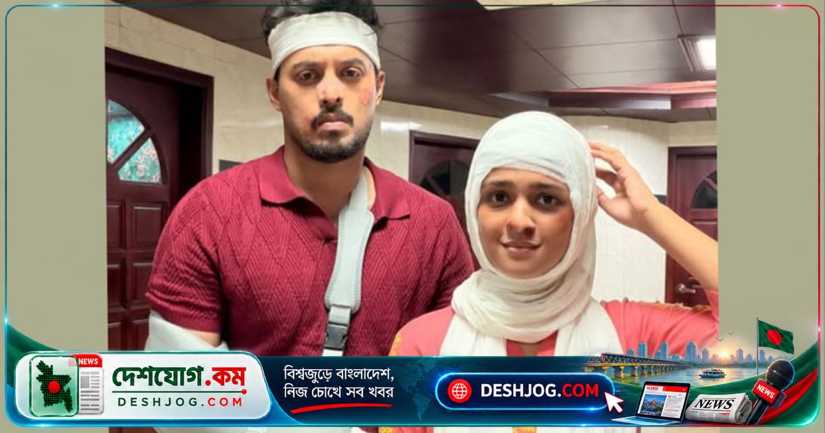 ‘বিবাহ বিভ্রাট’ নাটকে মাথায় ব্যান্ডেজ, হাতে চোট: ইরফান-সাদিয়া কীভাবে অভিনয় করলেন?