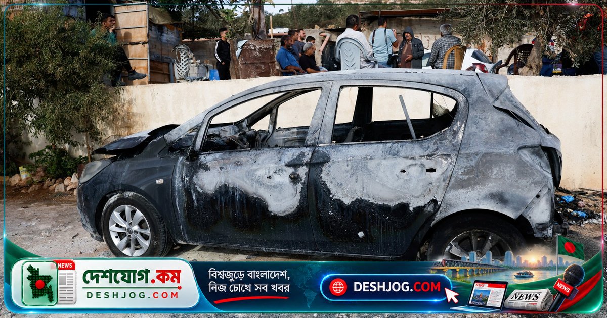 পশ্চিম তীরের জালুদ গ্রামে ইসরায়েলি বসতিবাসীর হামলায় আগুনে পুড়ে যায় দুই পরিবারের বাড়ি