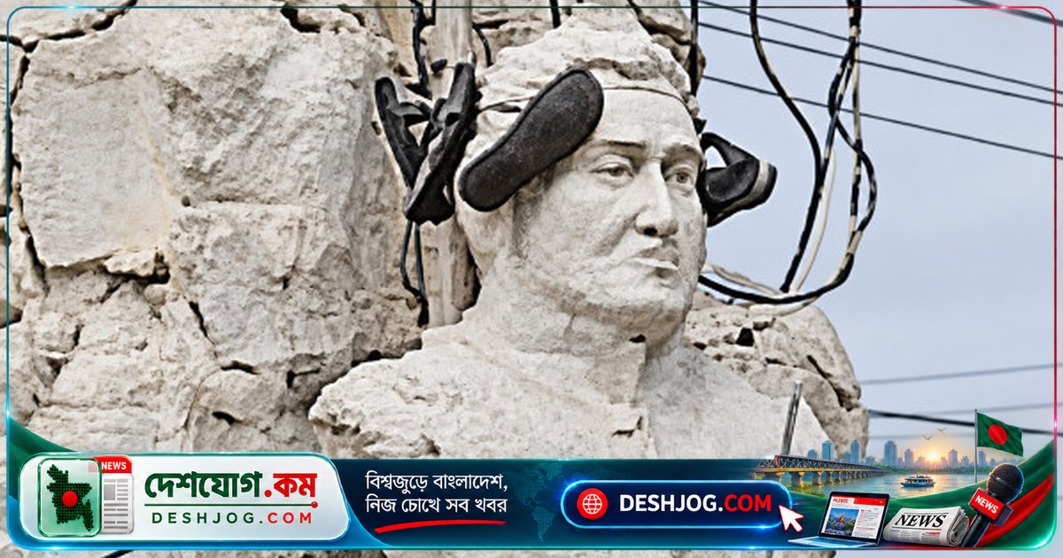 ঝিনাইদহে বীরশ্রেষ্ঠের ভাস্কর্যে জুতার মালা পরানোর ঘটনায় পুলিশ আটক করে যুবককে
