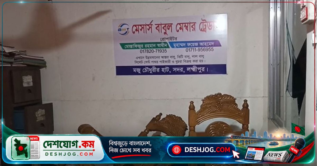 লক্ষ্মীপুরে আওয়ামী লীগের ছয় ব্যবসায়িক প্রতিষ্ঠানে রাতের অন্ধকারে অজ্ঞাত হামলা, লুটপাটের ঘটনা