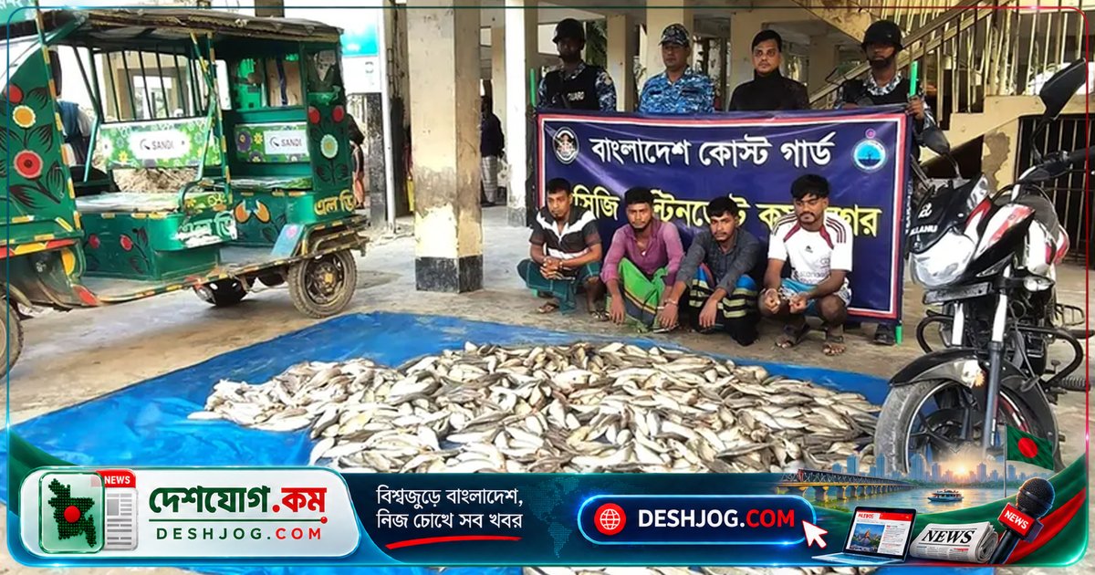 লক্ষ্মীপুরে ইলিশ পরিবহণ নিষেধাজ্ঞা ভঙ্গে ৪ জন আটক, জব্দ মাছ এতিমখানায় বিতরণ