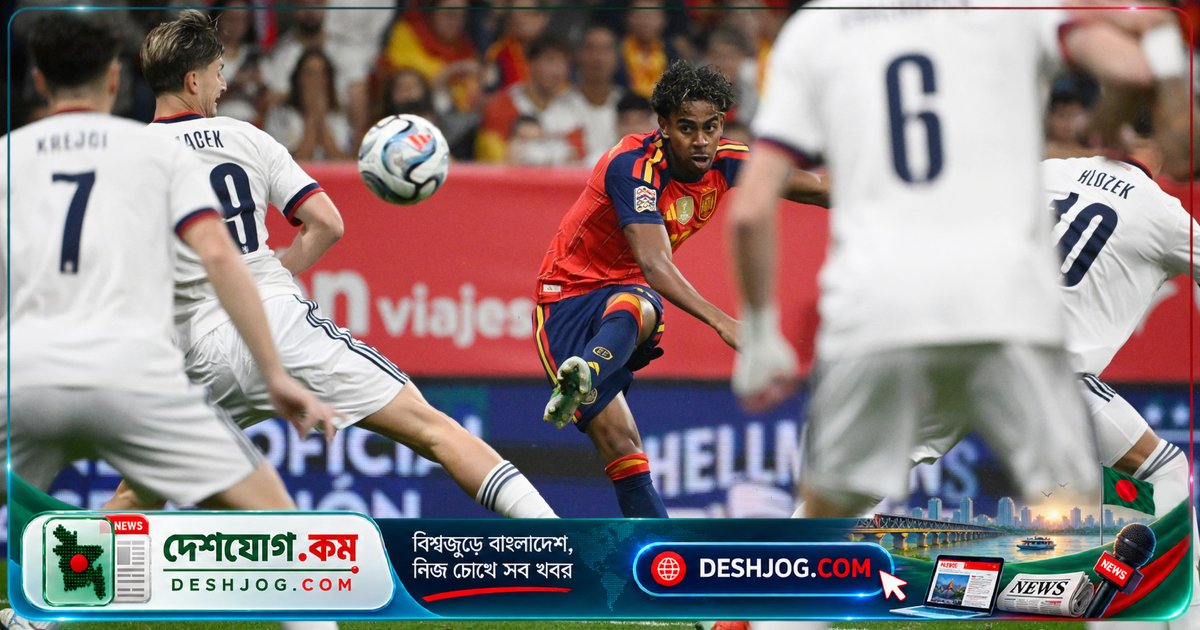 সপ্তম মিনিটে চমকপ্রদ গোল দিয়ে চেক প্রজাতন্ত্রকে ৩-১ হারিয়ে স্পেনের জয়ের গল্প