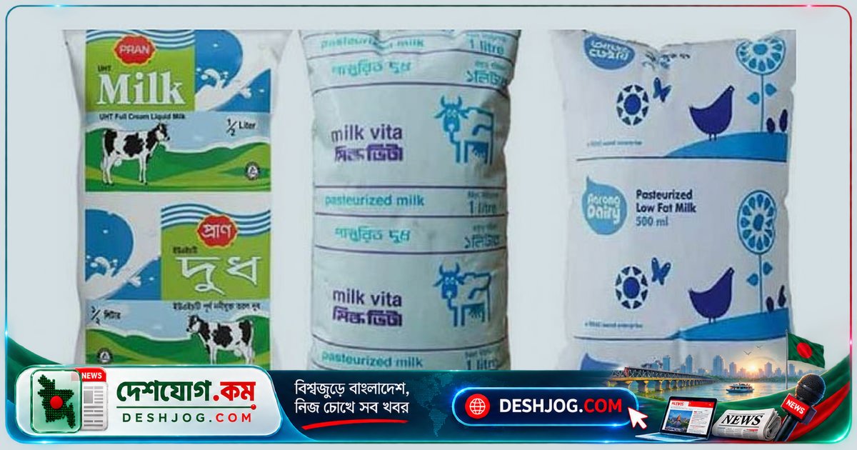 তরল দুধের দাম ১০ টাকা বাড়িয়ে বেসরকারি কোম্পানিগুলো বাজারে বিক্রি করছে ১১৫ টাকা লিটার