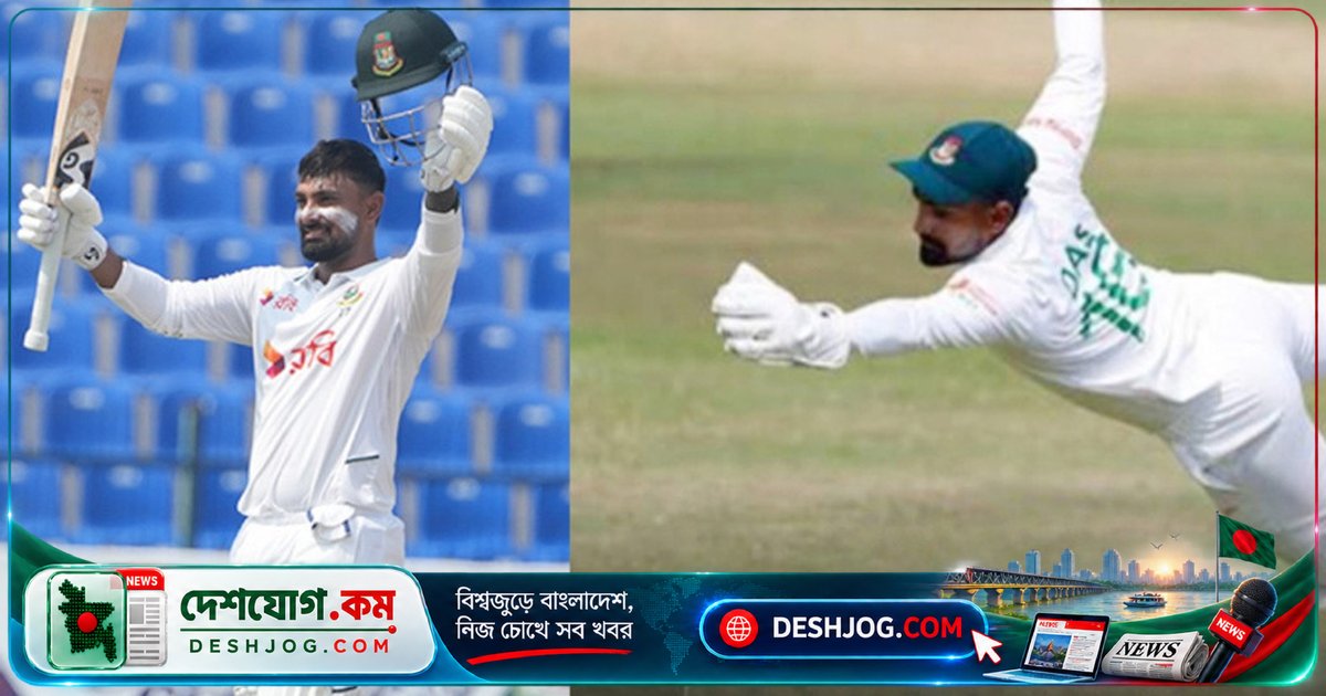 ব্যাট ও উইকেটকিপিংয়ে একই টেস্টে সেঞ্চুরি-অর্ধশতক ও ৯ উইকেট: লিটন কুমার দাসের অমর কীর্তি