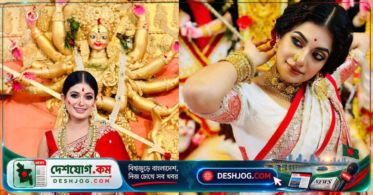 শারদীয় উৎসবের আনন্দে মন্দিরা চক্রবর্তী ভক্তদের সঙ্গে ভাগ করে নিলেন মঙ্গলকামনা