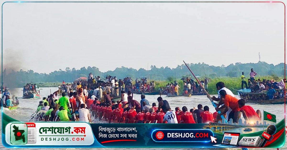 মানিকগঞ্জের বেউথা ঘাটে ঐতিহ্যবাহী নৌকাবাইচে ২২টি নৌকার প্রতিযোগিতা, মায়ের দোয়া খেল্লা নৌকা পৌঁছেছে