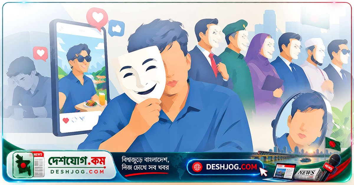মুখোশের আড়ালে মানুষের সত্যিকারের চেহারা কখন প্রকাশ পায়?