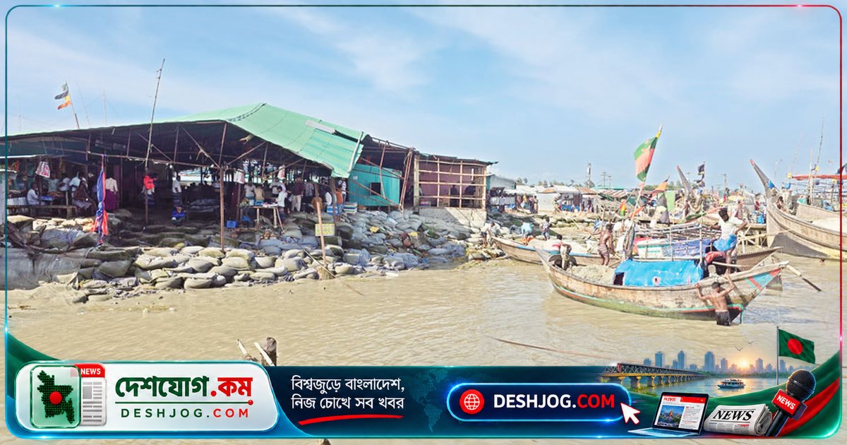 মেঘনার ভাঙনে নোয়াখালীর ঐতিহ্যবাহী চেয়ারম্যান ঘাটে বিপদ: বাজার ধ্বংসের ঝুঁকিতে পড়েছে মাছের বড় আড়ত