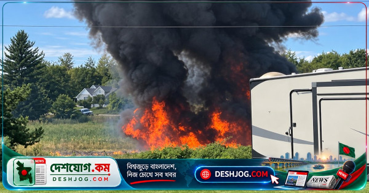 মিশিগানে প্রশিক্ষণে এফ-১৬ বিমান বিধ্বস্ত, পাইলট প্যারাস্যুটে বেরিয়ে আসেন অক্ষত