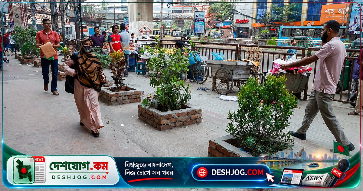 মিরপুর ১০ নম্বর এলাকায় হকার উচ্ছেদের পর ফুটপাতের স্বচ্ছন্দ চলাচল ফিরে এলো