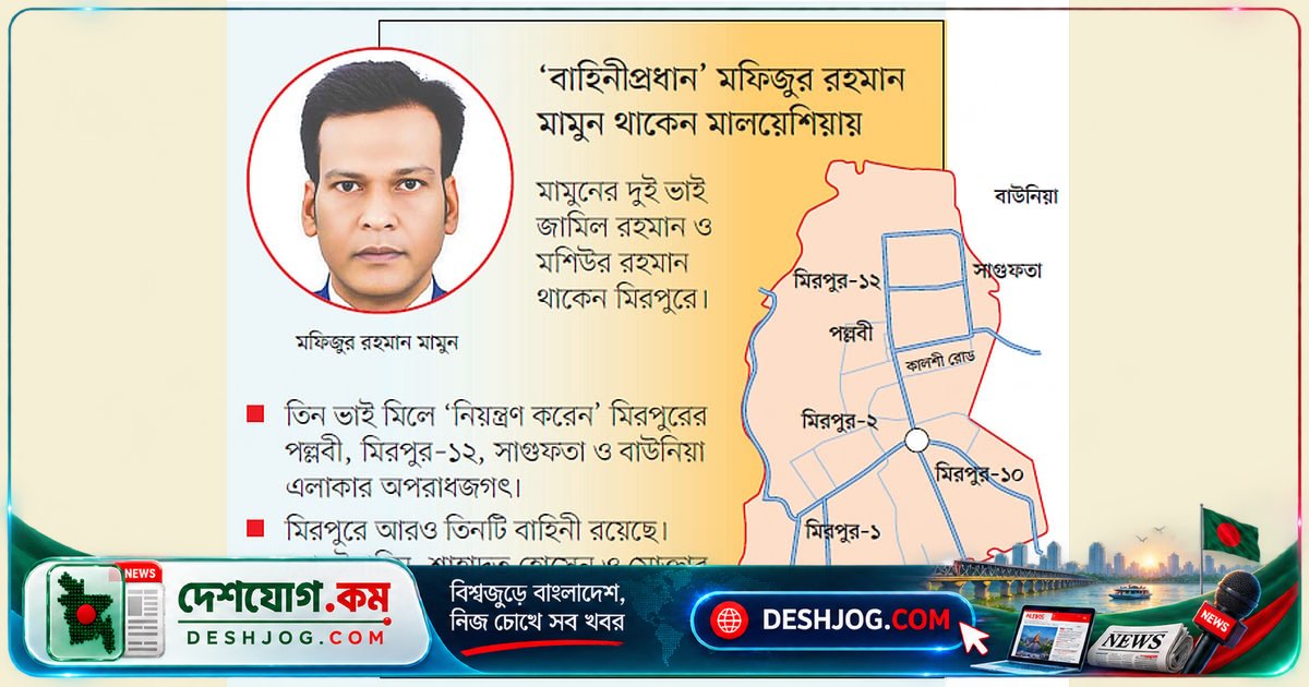 মিরপুরের অপরাধী বাহিনী: তিন ভাইয়ের নেতৃত্বে জমি দখল থেকে চাঁদাবাজি পর্যন্ত নিয়ন্ত্রণ