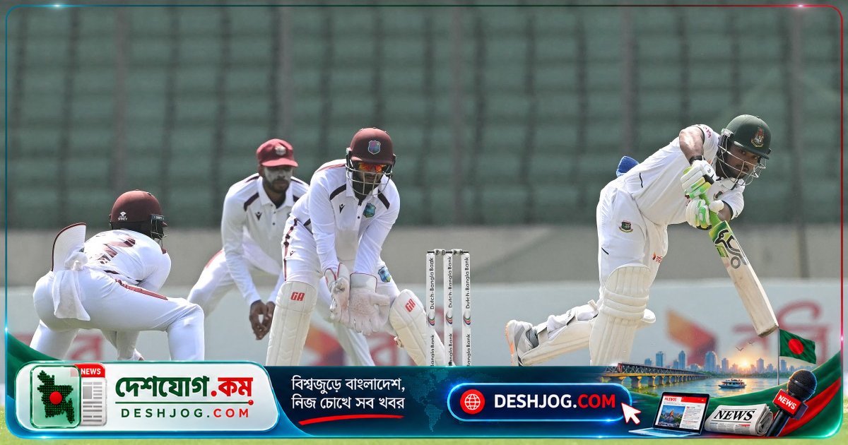 মিরপুর টেস্টে চোটে মুশফিকুর রহিমের অনুপস্থিতিতে ২ উইকেটে ৯৬ রান করে লাঞ্চে বাংলাদেশ