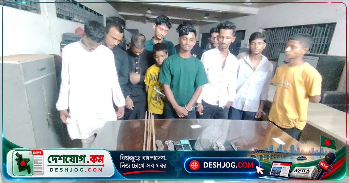 মোহাম্মদপুরে ২৪ ঘণ্টায় ১৩ জন ছিনতাইকারী গ্রেফতার, হাসনাইন হাসানসহ আটকদের কাছ থেকে অস্ত্র ও চুরা মোবাইল উদ্ধার