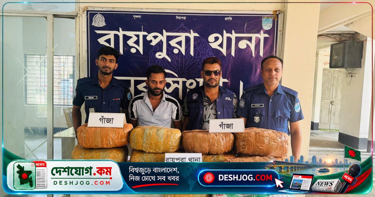 নরসিংদীর রায়পুরায় মাইক্রোবাসে ৭০ কেজি গাঁজা জব্দ, এক ব্যক্তি আটক