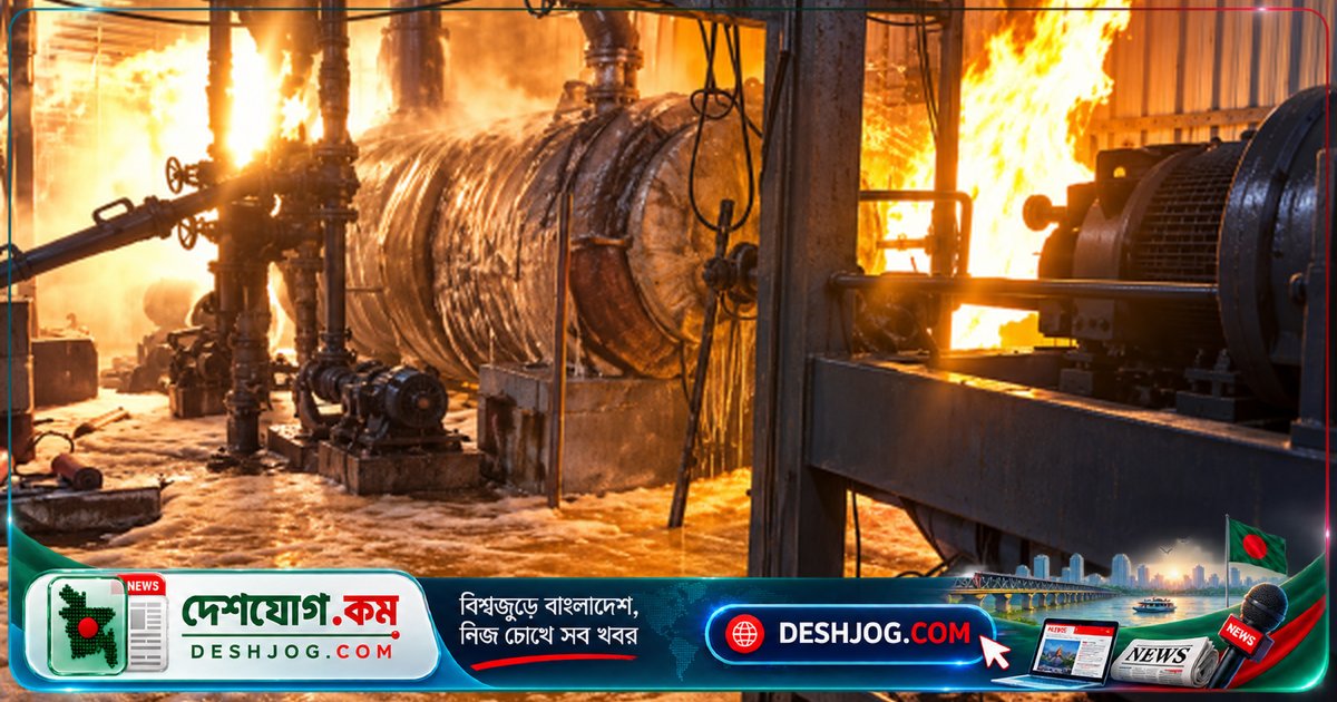 নরসিংদীতে ডাইং কারখানায় বয়লার আগুনে চারজন আহত, ১৫-২০ লাখ টাকা ক্ষয়ক্ষতি