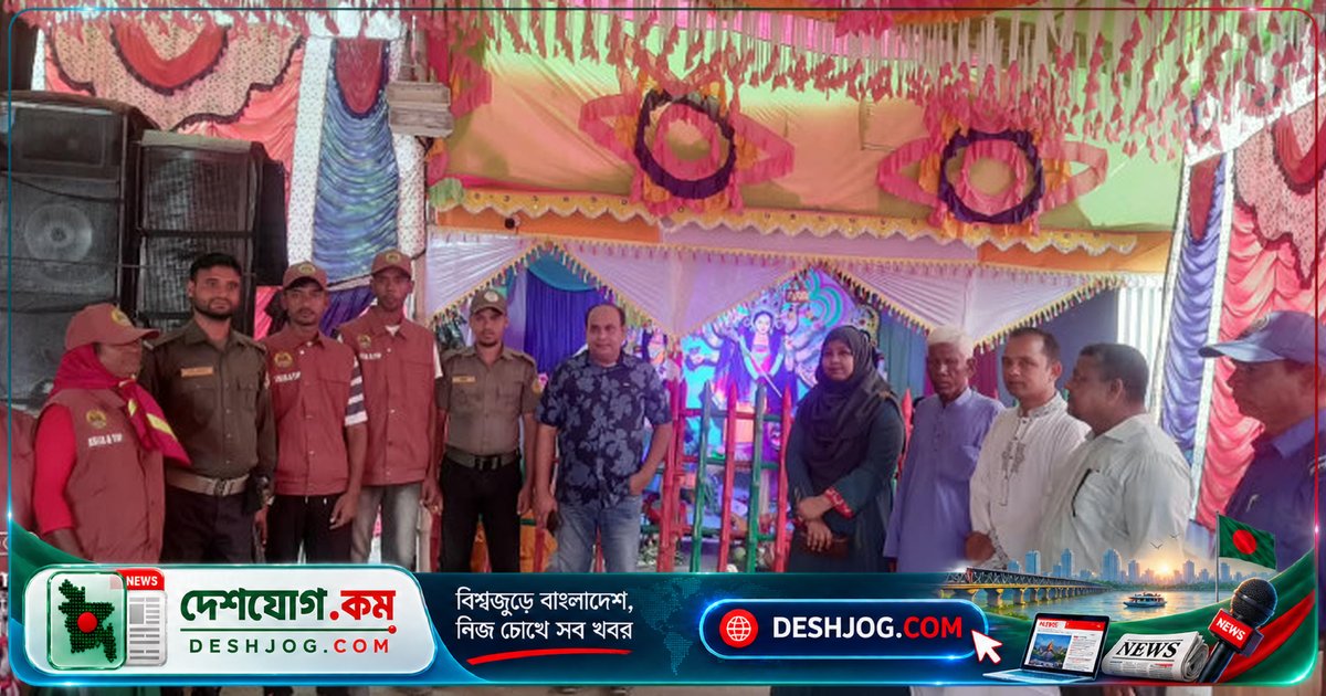 পাবনার ভাঙ্গুড়ায় শারদীয় দুর্গাপূজা নিরাপত্তা পরিদর্শন: প্রশাসন ও পুলিশের তদারকি