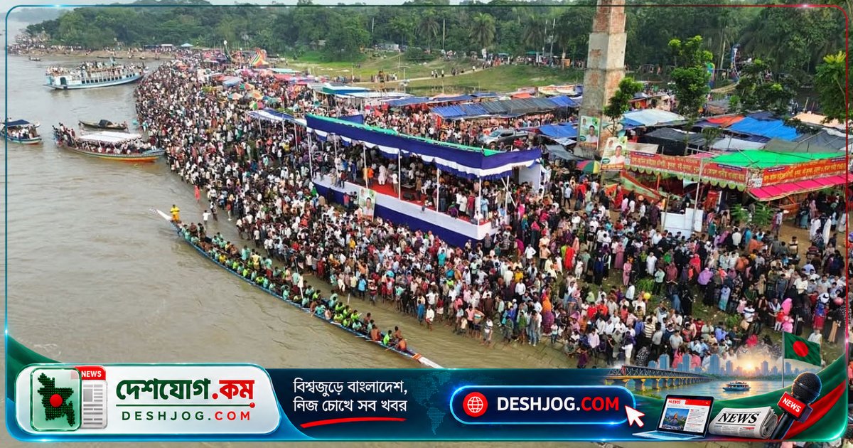 পদ্মা নদীর নৌকাবাইচ প্রতিযোগিতার ফাইনালে সংঘর্ষে ডুবে ১৭ জন আহত, একটি নৌকায় ৮০ জন মাঝি-মাল্লা