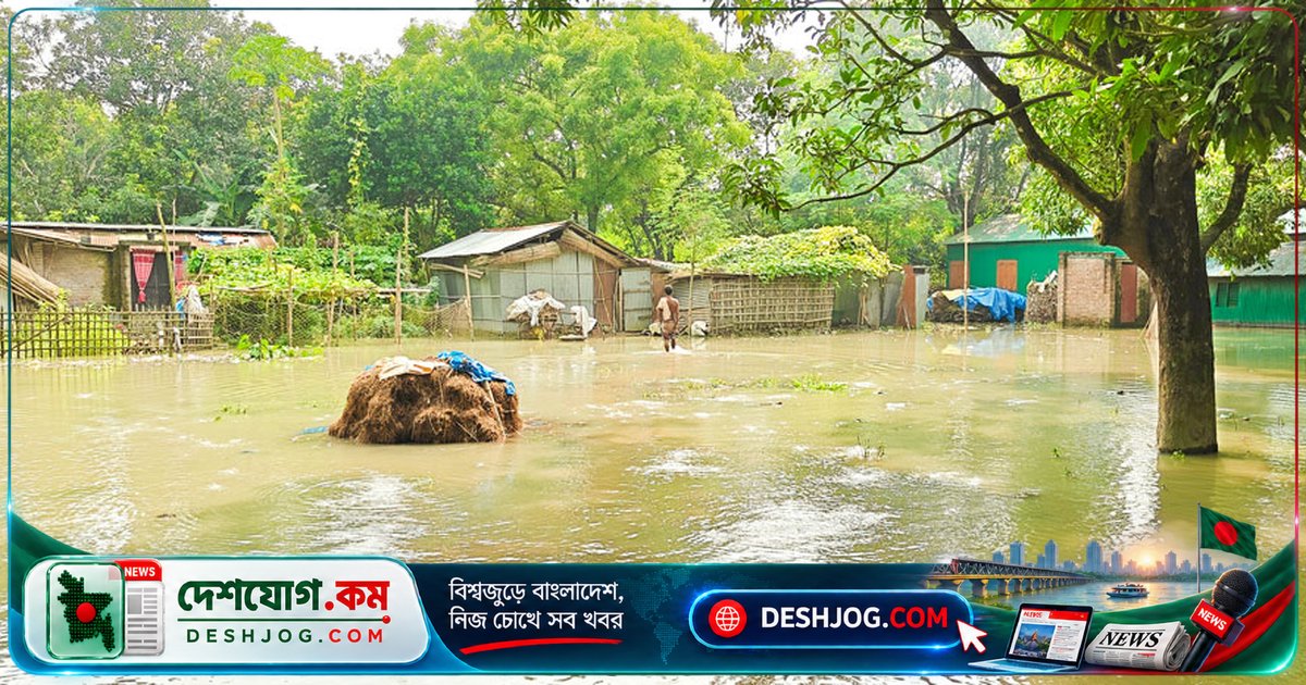 পদ্মা নদীর বিপদসীমা ছাড়িয়ে পানি বাড়ায় চাঁপাইনবাবগঞ্জে পানিবন্দী আড়াই হাজার পরিবার