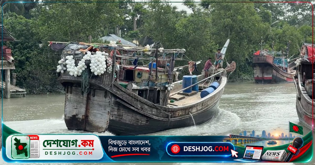 পাথরঘাটার জেলেরা ইলিশ শিকারে সাগরে ফিরে আসে, ২২ দিনের নিষেধাজ্ঞা শেষে শুরু হয় নতুন মাছ ধরার যাত্রা
